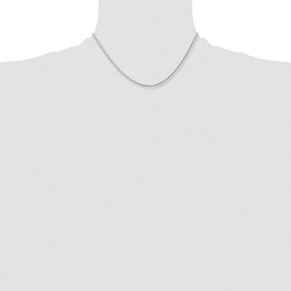 2.5mm Stainless Steel Spiga Link Chain Necklace, 16 Inch - Picture 2 of 7